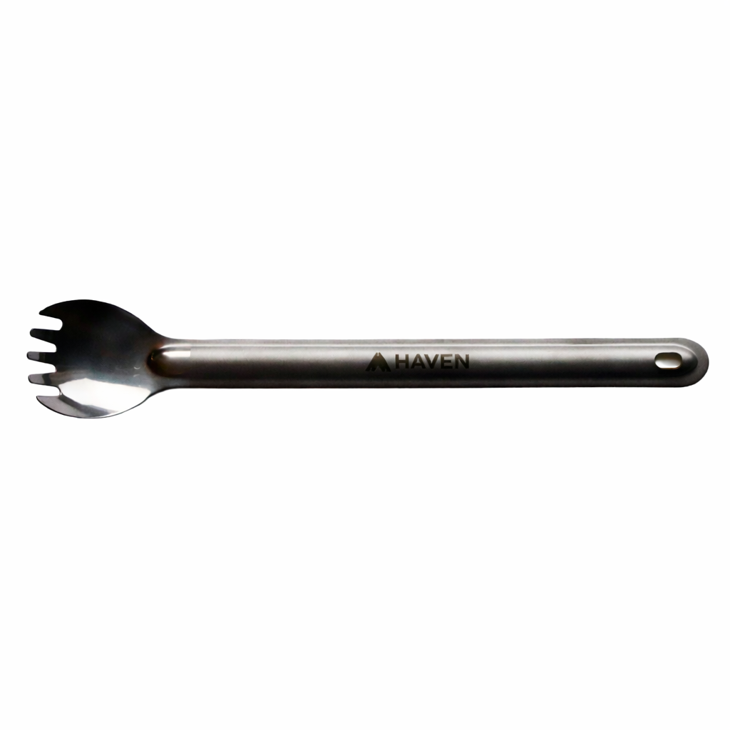 Haven LongSpork Titanium Camping Utensil | Extra Long Spork