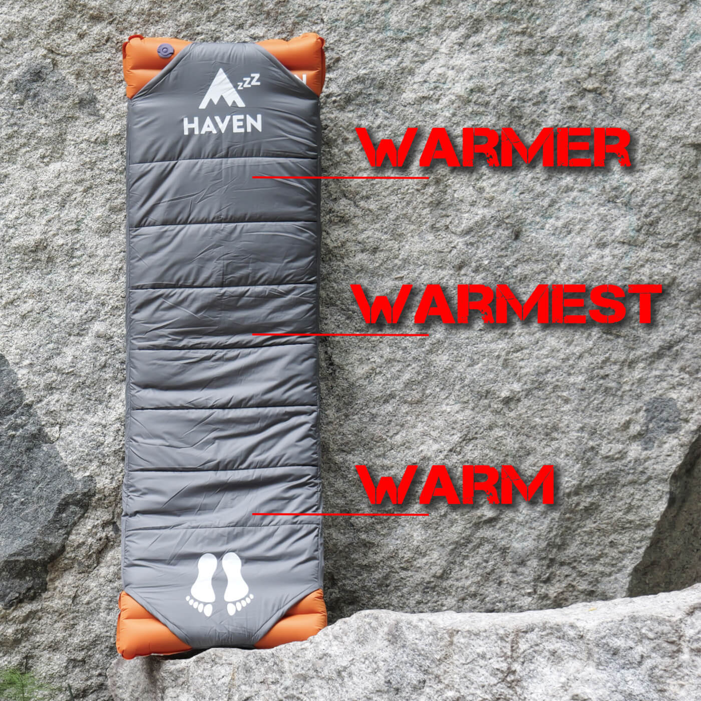How to hammock camp in the cold - Haven Insulated Pad Cover Insulation spread