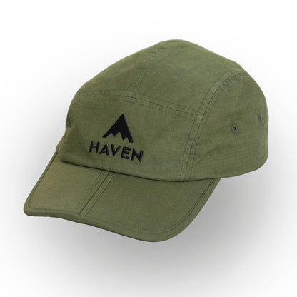 Foldable baseball cap green