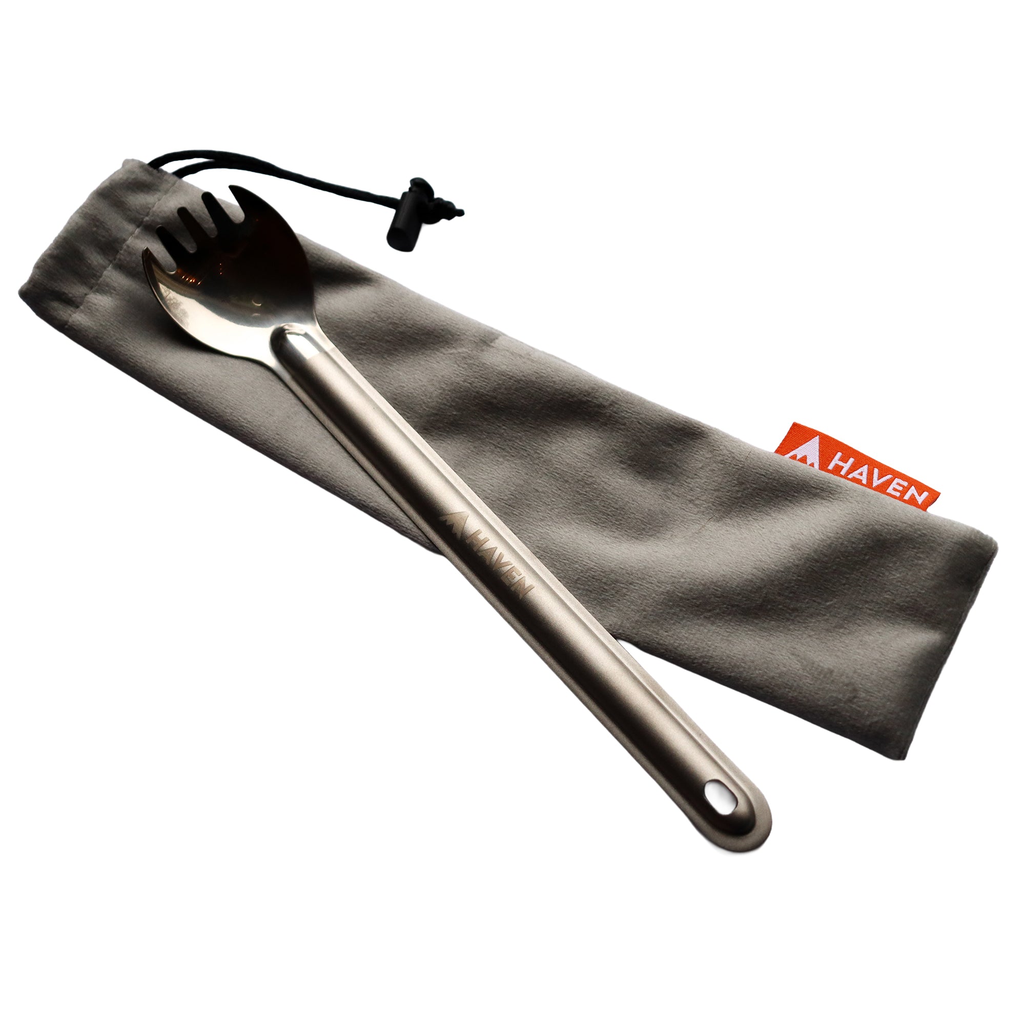 Haven LongSpork Titanium Camping Utensil | Extra Long Spork