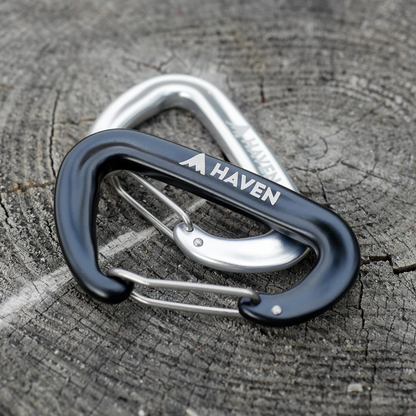 Carabiners for hanging a camping hammock